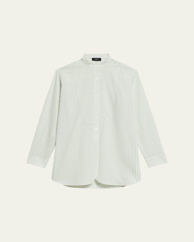 Stripe Oversized Tuxedo Shirt